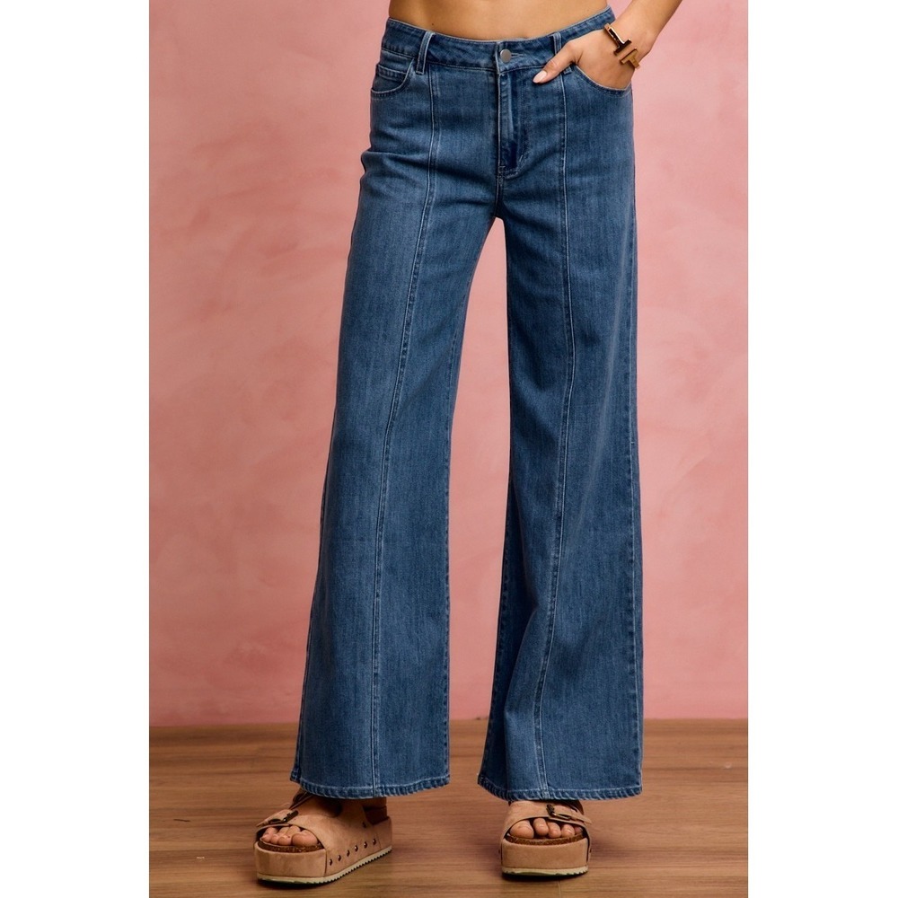 SO ME Seam Detail Mid Rise Stretch Denim Jeans - XL - Picture 5 of 11